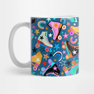 Rainbow Roller Skates + Stars Mug